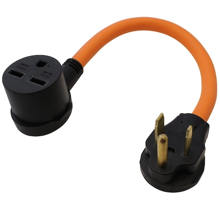 Ac Works Plug Adapter, STW, 6-30R, 6-50P, 1.5 ft., Orange S650630-018